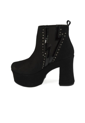 Bota Negra Con Tachas  Lila Liz -31-N